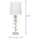 Petals 29.75 inch 100.00 watt White Plaster Table Lamp Portable Light