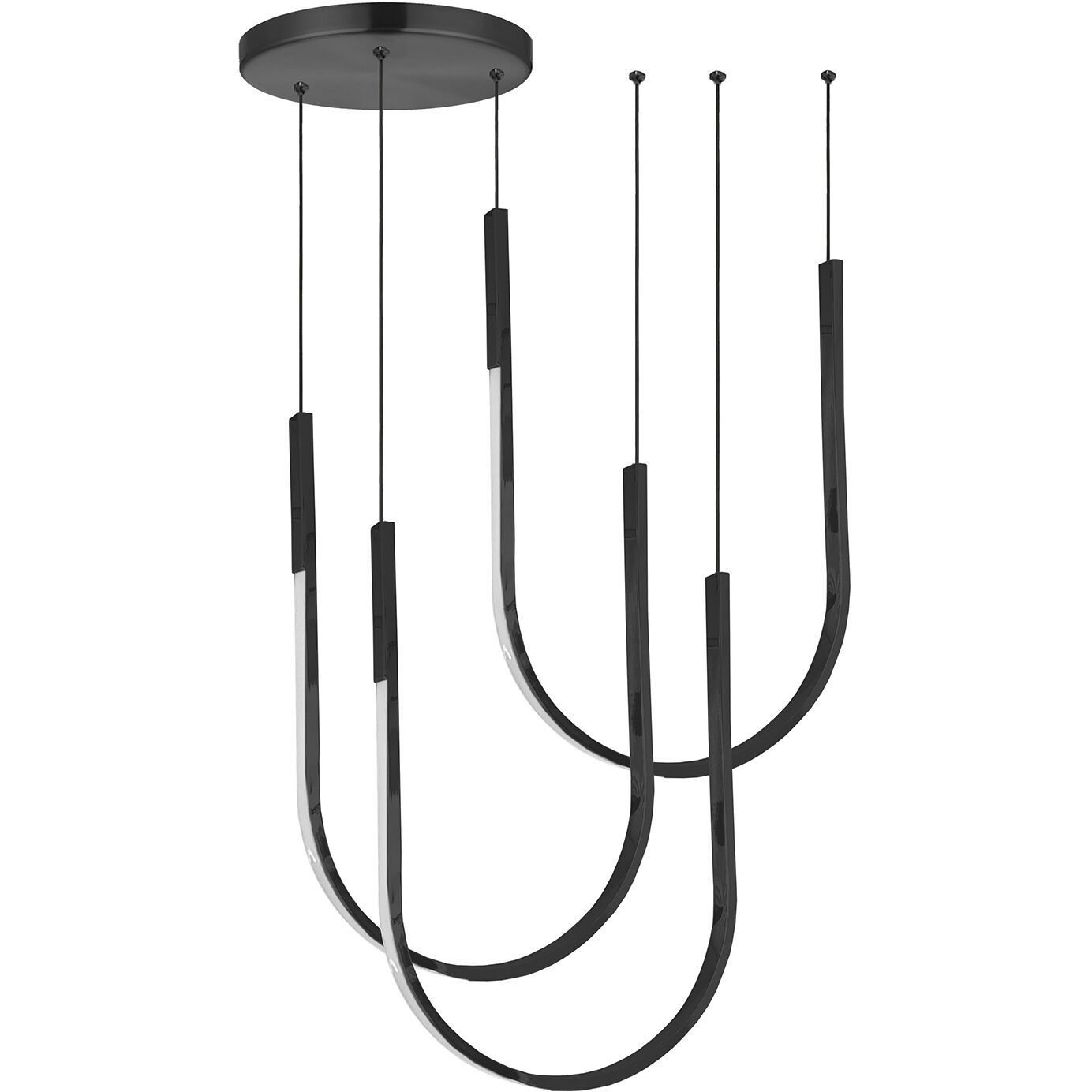 Pacari LED 27 inch Matte Black Horizontal Pendant Ceiling Light