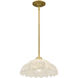 Whitecap 1 Light 14 inch Brushed Gold Pendant Ceiling Light