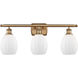 Ballston Eaton 3 Light 26 inch Brushed Brass Bath Vanity Light Wall Light, Ballston