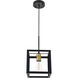 Coatesville 1 Light 8 inch Brass and Black Pendant Ceiling Light