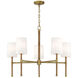 Hampton 5 Light 26 inch Aged Brass Chandelier Ceiling Light