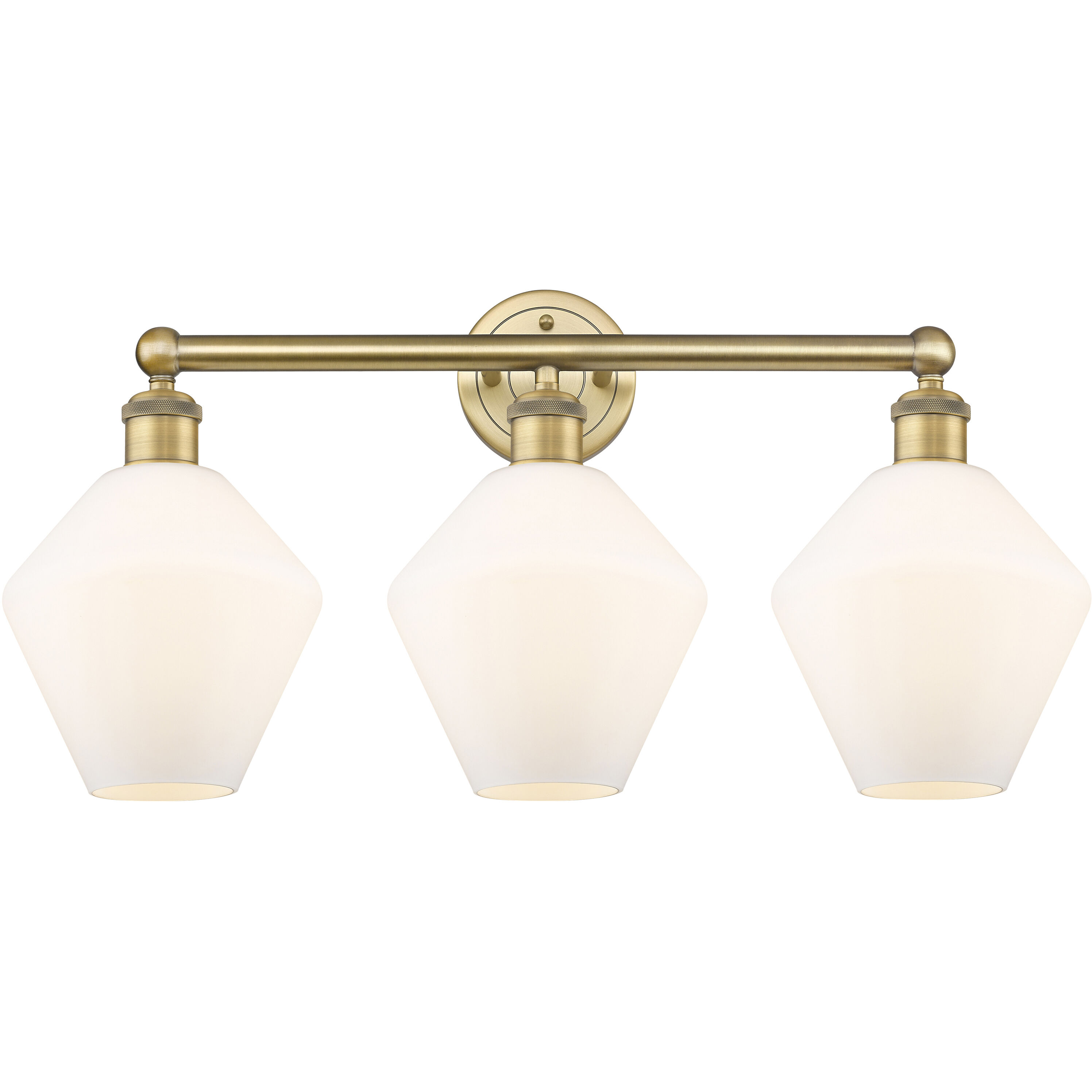Cindyrella 3 Light 26 inch Brushed Brass Bath Vanity Light Wall Light in Cased Matte White