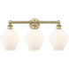Cindyrella 3 Light 26 inch Brushed Brass Bath Vanity Light Wall Light in Cased Matte White