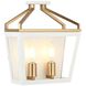 Mavonshire Wall Sconce Wall Light in White and Aged Gold Brass