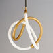 Mobius LED 10.5 inch Black and Gold Mini Pendant Ceiling Light