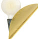 Lowcountry 1 Light Brass and Anara Blue Wall Sconce Wall Light