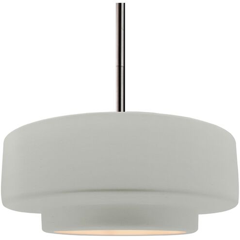 Radiance 1 Light 14.5 inch Matte White and Brushed Nickel Pendant Ceiling Light