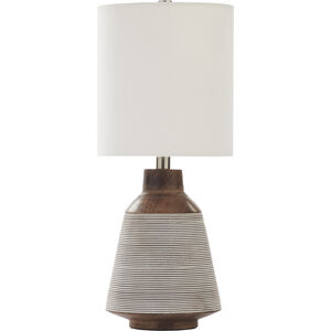 Botwood 22 inch 60.00 watt Brown and White Table Lamp Portable Light