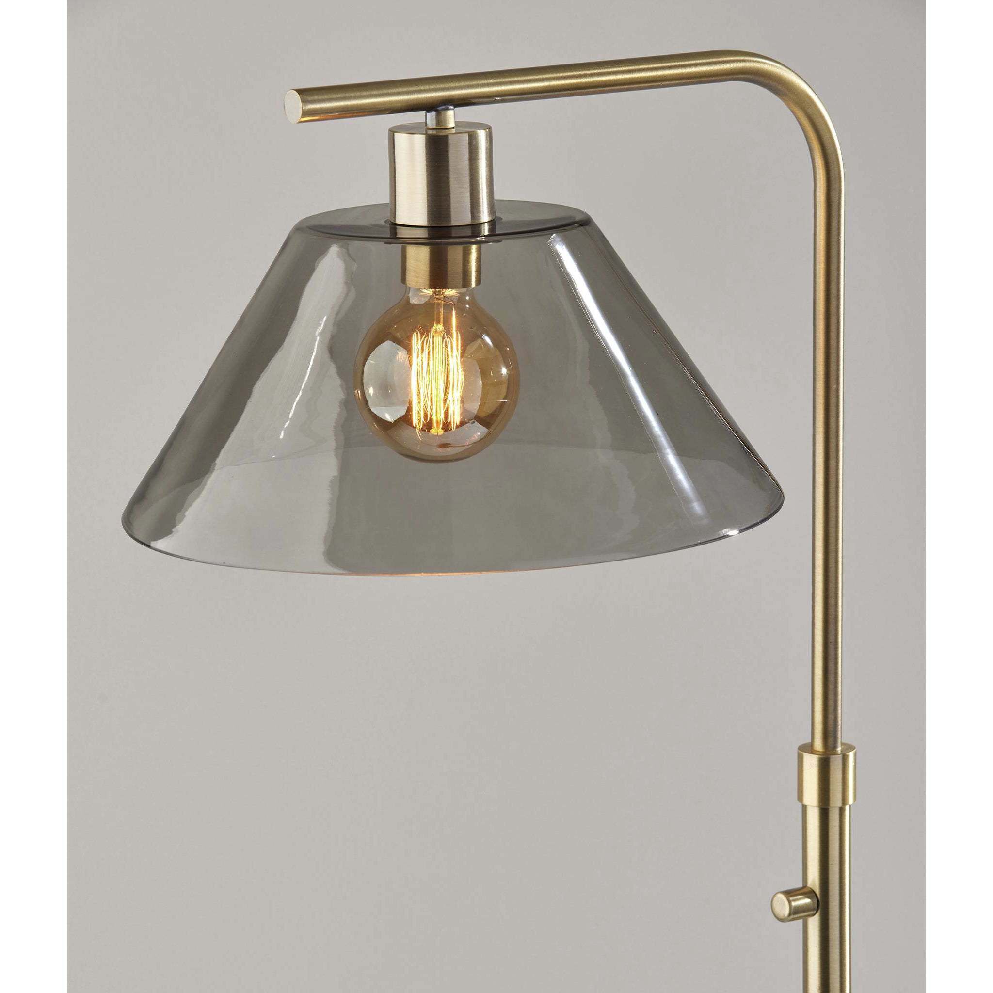 Zoe 57.5 inch 60.00 watt Antique Brass Floor Lamp Portable Light