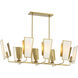 Ricochet 8 Light 44 inch Soft Brass Island Light Ceiling Light