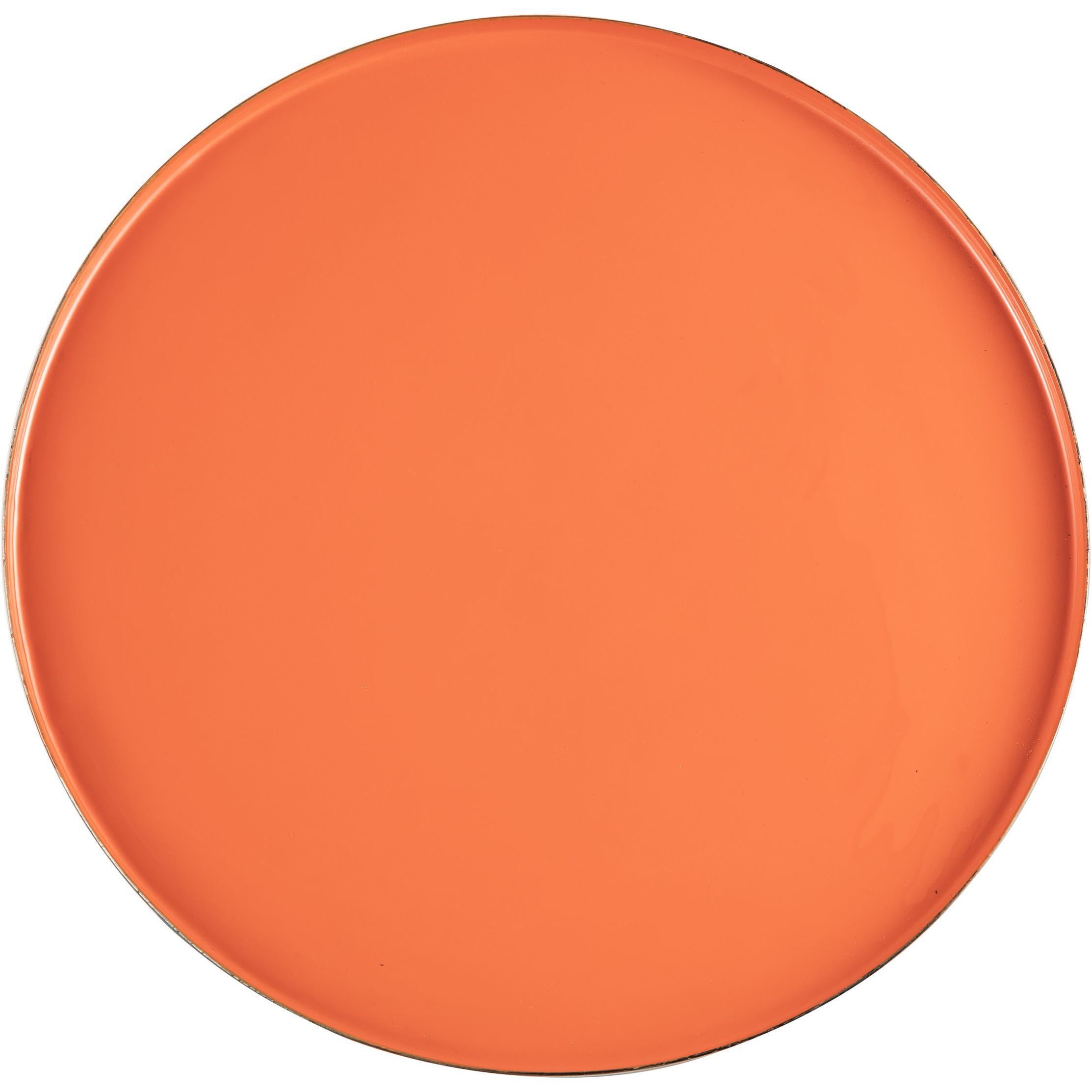 Gregg 21 X 16 inch Orange Enamel with Red Enamel and Black Accent Table, Set of 3