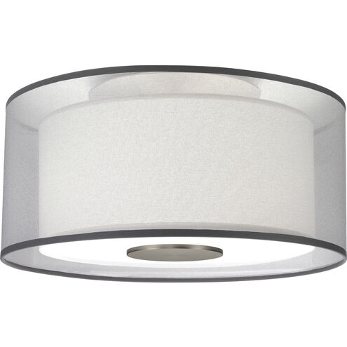 Saturnia 2 Light 15 inch Stainless Steel Flushmount Ceiling Light