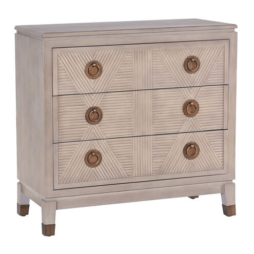 Windsor Beige Bisque and Antique Brass Chest