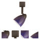 Serpentine 1 Light 120V Dark Bronze Track Head Ceiling Light in Blue Spot Glass