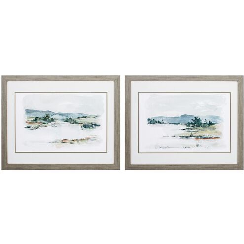 Landscapes Collection Green Framed Art