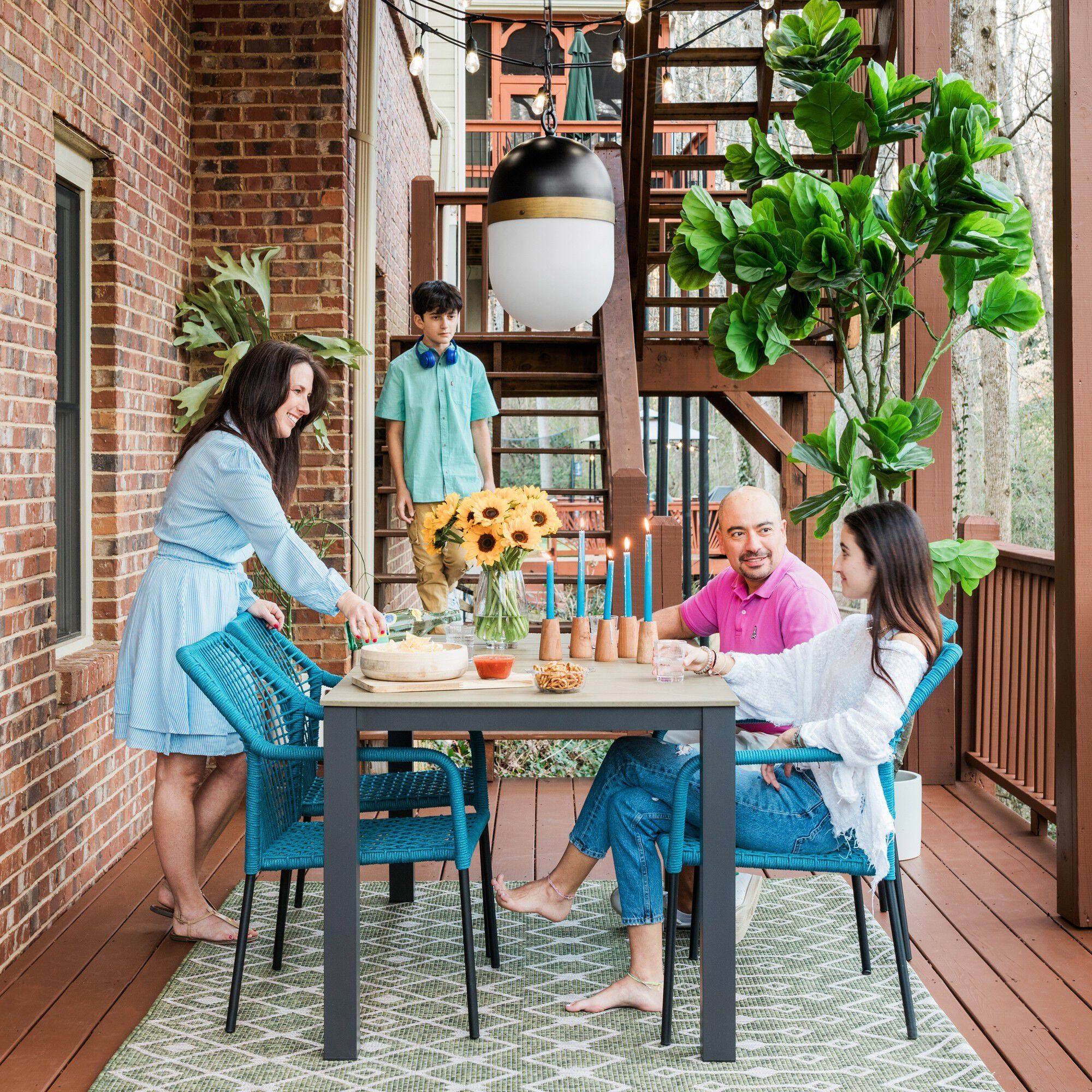 Capsule 3 Light 12.25 inch Matte Black/Textured Gold Outdoor Pendant, Brian Patrick Flynn