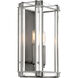 Langen Square 2 Light 8 inch Antique Nickel Bath Light Wall Light