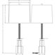 Breton 31.5 inch 150.00 watt Polished Nickel Table Lamp Portable Light