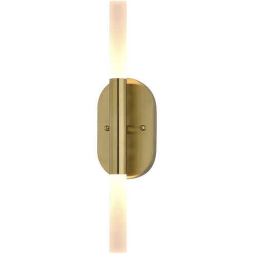 Fulton LED 4.5 inch Satin Brass Bathroom Light Wall Light