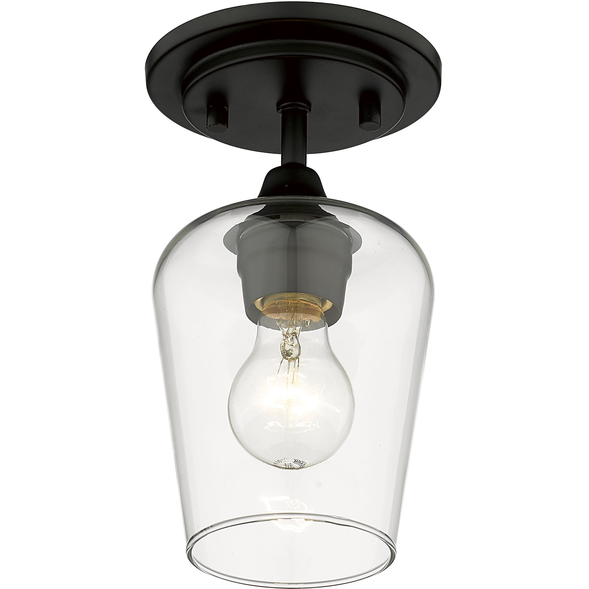 Joliet 1 Light 5.5 inch Matte Black Flush Mount Ceiling Light