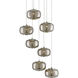 Pepper 7 Light 13 inch Painted Silver/Nickel Multi-Drop Pendant Ceiling Light