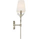 Broche Wall Sconce Wall Light in Antique Silver