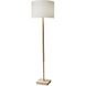 Ellis 150.00 watt Natural Floor Lamp Portable Light in White Textured Linen 