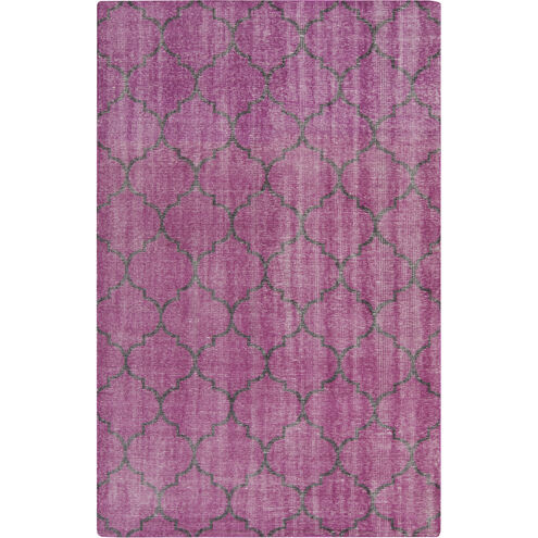 Zahra 102 X 66 inch Bright Purple, Black Rug