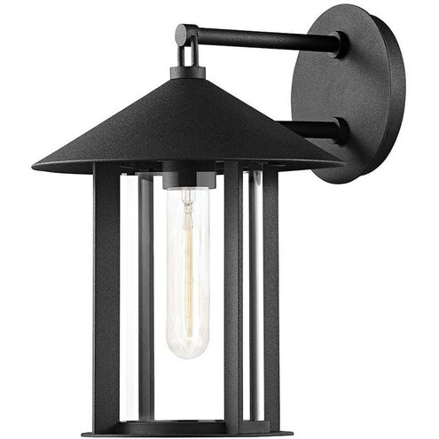 Long Beach 1 Light 13 inch Textured Black Outdoor Wall Sconce