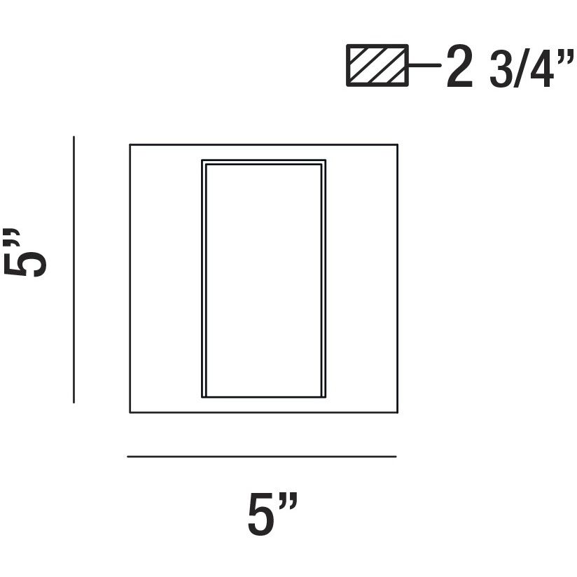Delrosa LED 5 inch Chrome Wall Sconce Wall Light