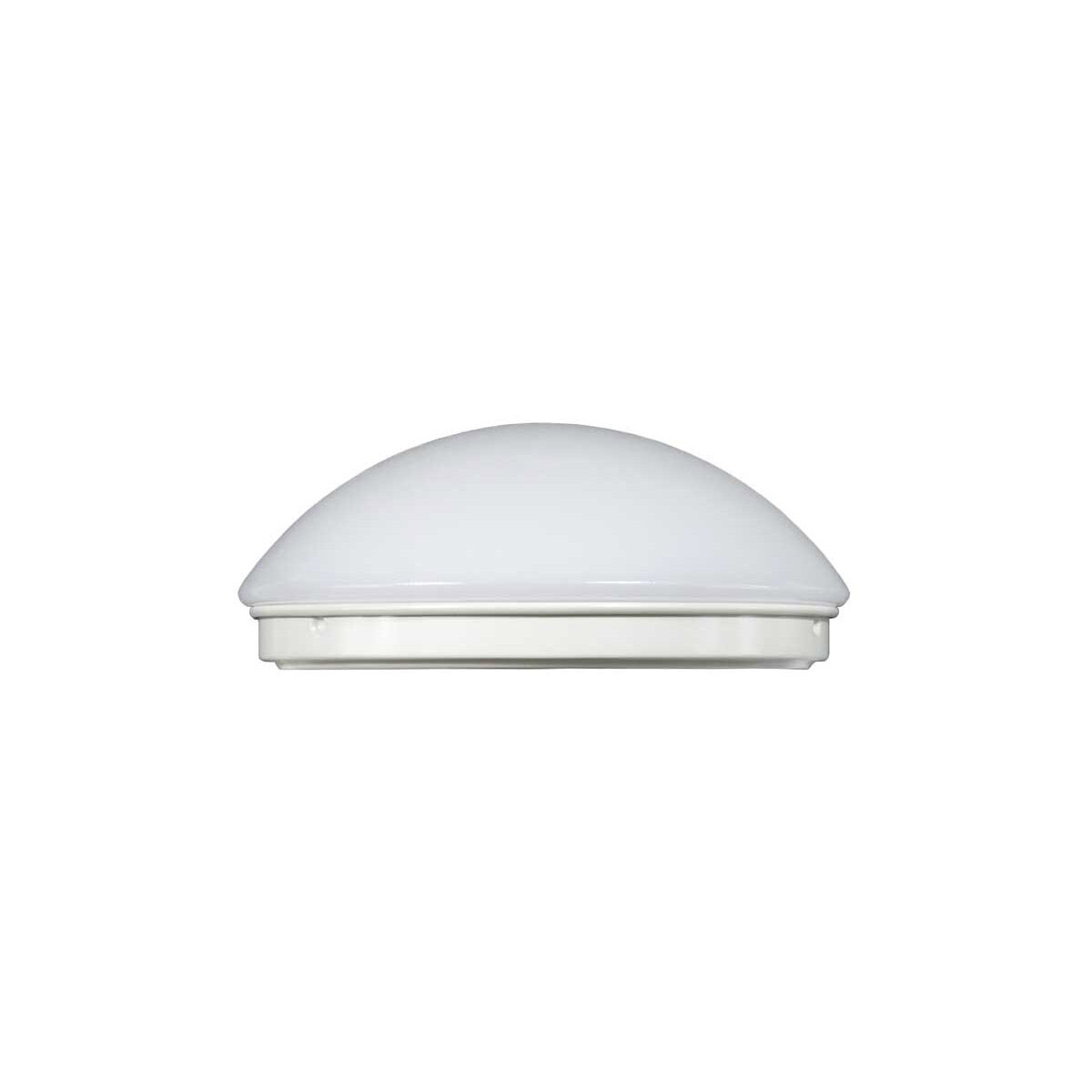 Relyence LED 10.63 inch White Flush Mount Ceiling Light, Round Mushroom