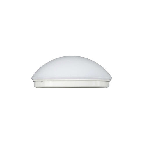 Relyence LED 13.13 inch White Flush Mount Ceiling Light, Round Mushroom