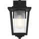 York 1 Light 13 inch Black Outdoor Wall Sconce