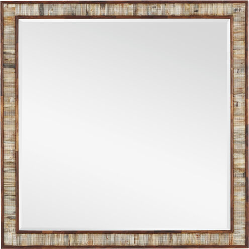 Hyson 40 inch Chiseled Horn and Natural and Mirror Mirror, Large