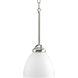 Heart 1 Light 5.81 inch Brushed Nickel Mini-Pendant Ceiling Light