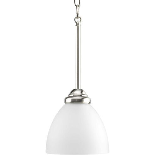 Heart 1 Light 5.81 inch Brushed Nickel Mini-Pendant Ceiling Light