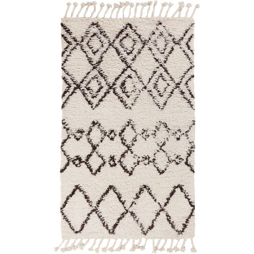 Sherpa 90 X 60 inch Dark Brown/Cream Rugs, Wool