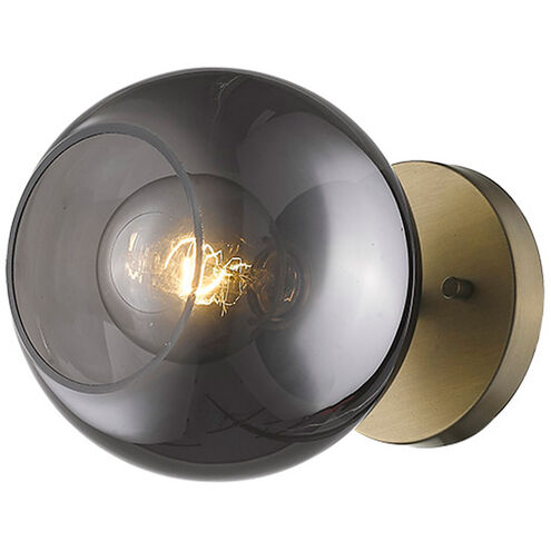 Lunette 1 Light 7 inch Aged Brass Sconce Wall Light