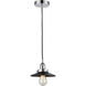 Edison Railroad LED 8 inch Polished Chrome Mini Pendant Ceiling Light