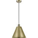 Ballston Cone LED 12 inch Antique Brass Mini Pendant Ceiling Light