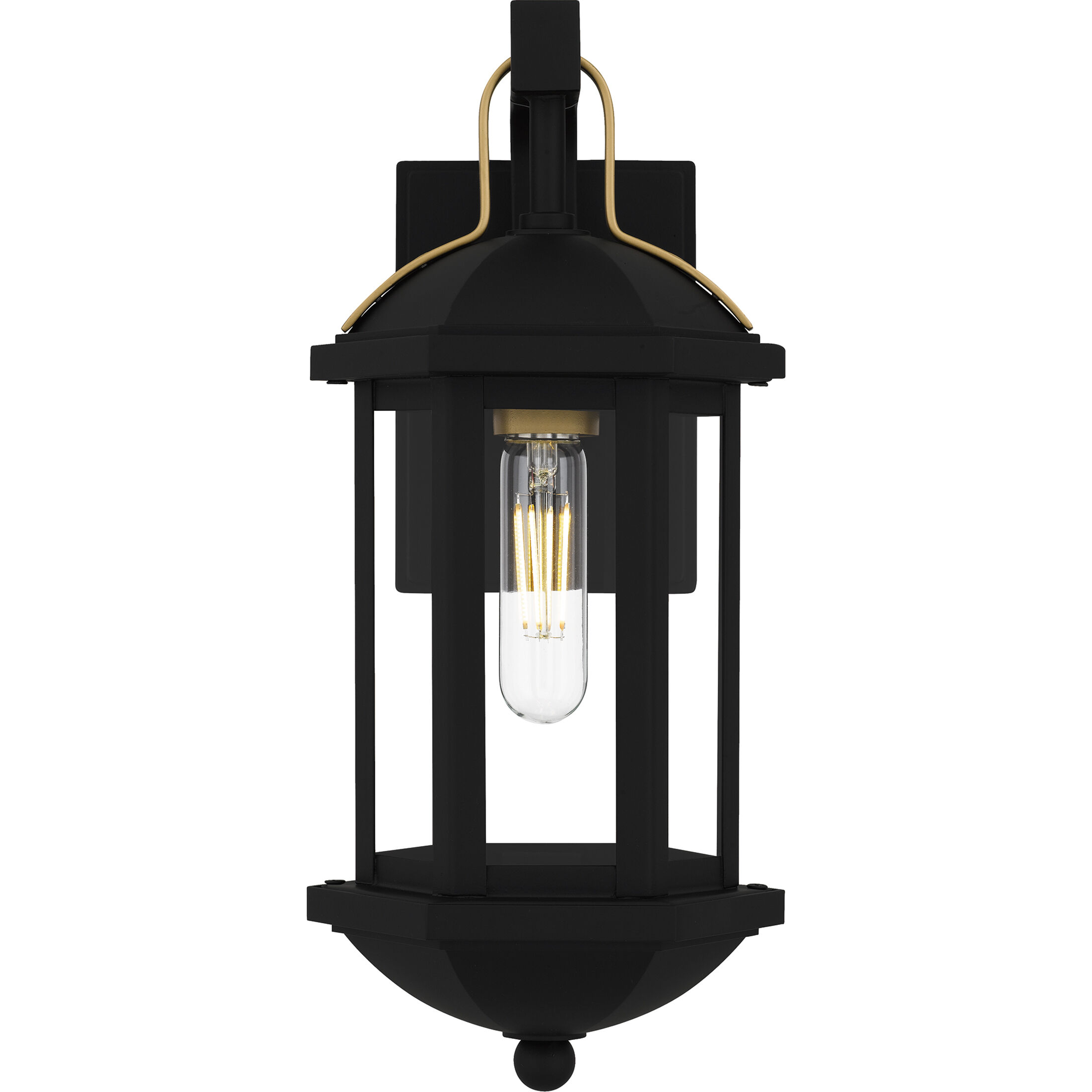 Crestfield 1 Light 15.25 inch Matte Black Outdoor Wall Lantern, Small