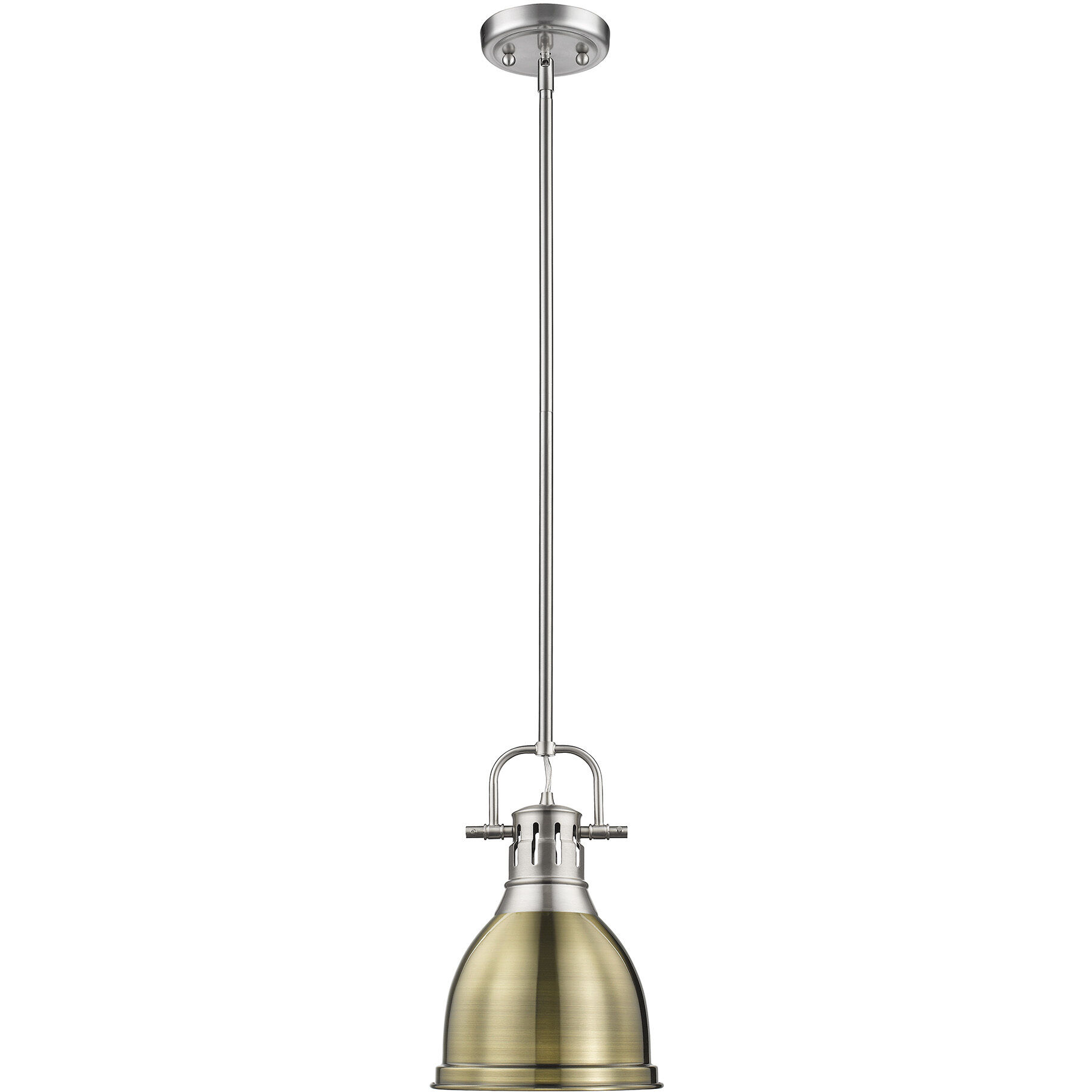 Yep Duncan Pendant Ceiling Light in Pewter, Aged Brass, Small