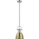 Yep Duncan Pendant Ceiling Light in Pewter, Aged Brass, Small