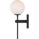 Coretta 1 Light 6 inch Matte Black Indoor Wall Sconce Wall Light