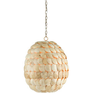 Buko 3 Light 20 inch Coco Cream Pendant Ceiling Light