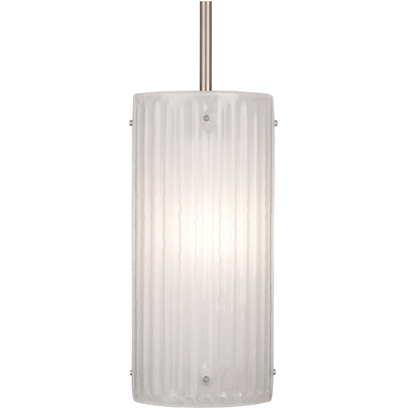 Textured Glass 1 Light 5.7 inch Classic Silver Pendant Ceiling Light in Adjustable Cord, Frosted Granite