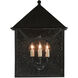Ripley 3 Light 20 inch Midnight Outdoor Wall Sconce, Large
