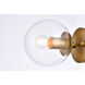 Mimi 1 Light 6 inch Brass Bath Sconce Wall Light, can be Ceiling Mounted