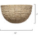 Barnacle 1 Light 12 inch Natural Demi Lune Sconce Wall Light